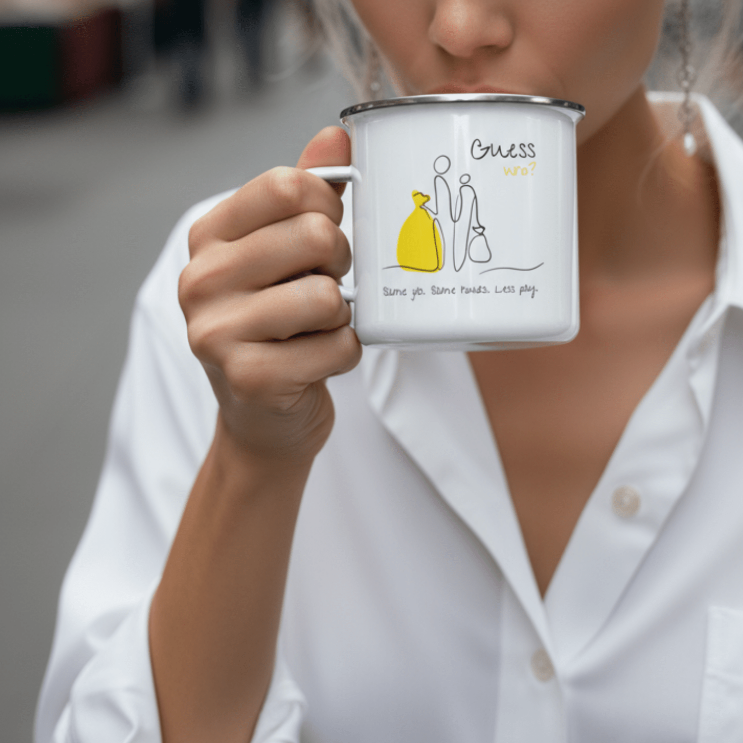 No Shit Shirts - Tasse: Same job. Same hours. Less pay. Guess who? - Equal Pay - basic