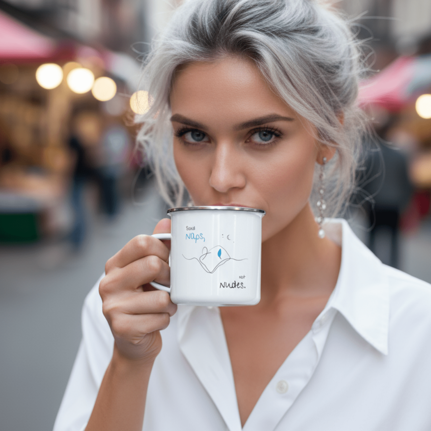 No Shit Shirts - Tasse: Send Naps, Not Nudes - Body & Autonomy & Sexism - basic