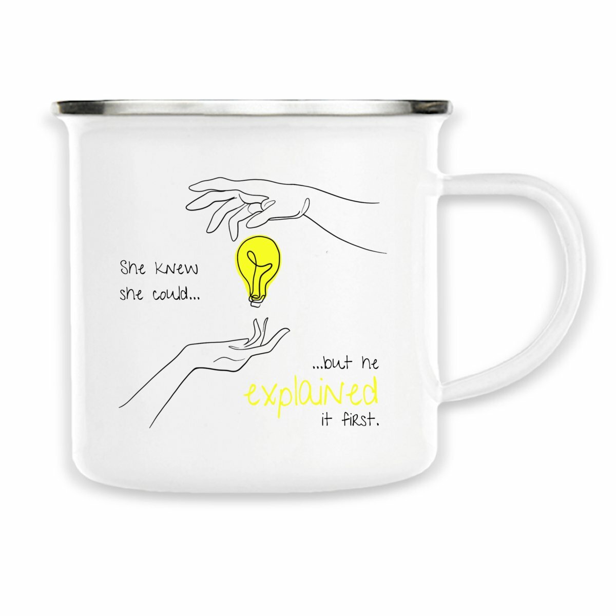 No Shit Shirts - Tasse: She knew she could, but he explained it first. - Mansplaining - basic