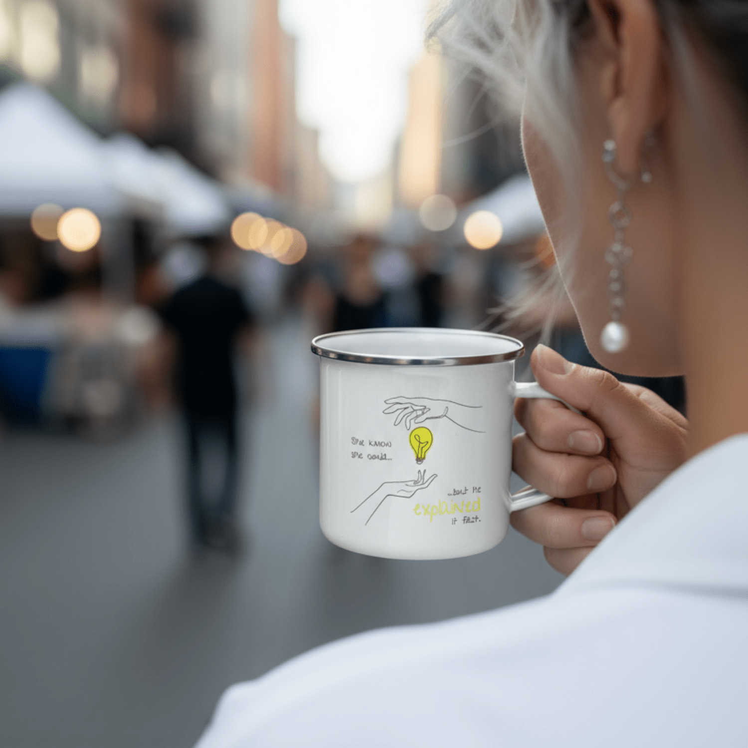 No Shit Shirts - Tasse: She knew she could, but he explained it first. - Mansplaining - basic