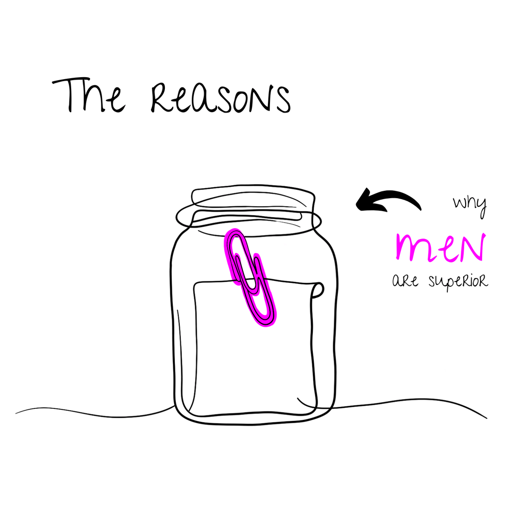 No Shit Shirts - Tasse: The reasons why men are superior: - Gender Roles - basic