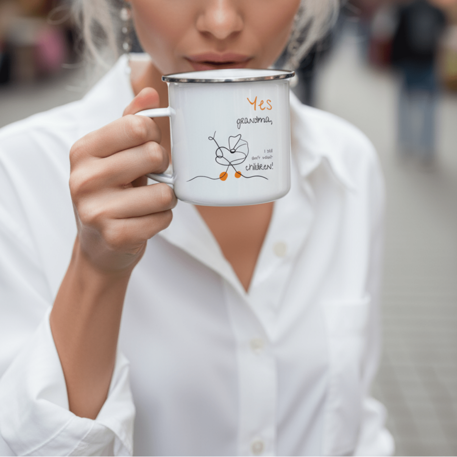 No Shit Shirts - Tasse: Yes, grandma, I still don’t want children - Gender Roles - basic