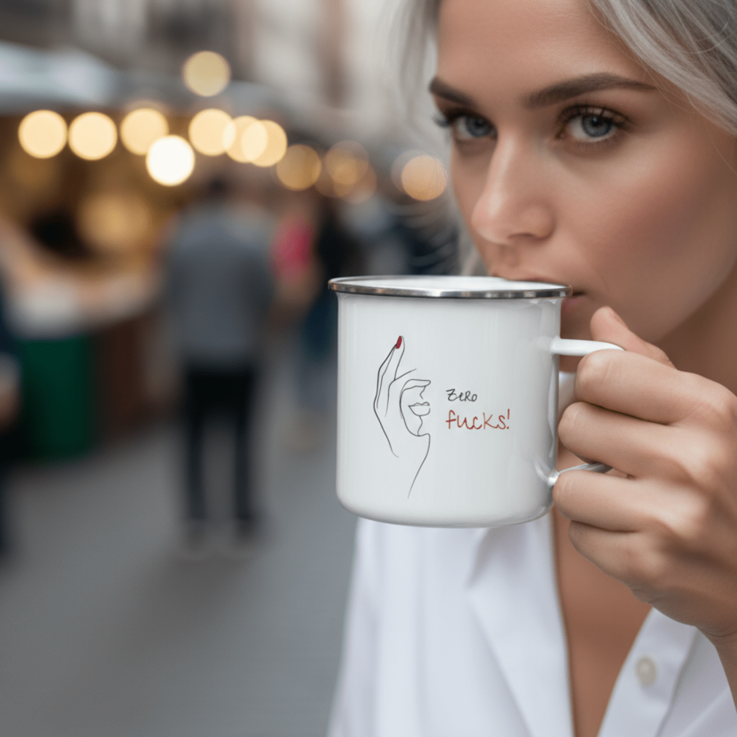 No Shit Shirts - Tasse: Zero Fucks - Society & Patriarchy - basic