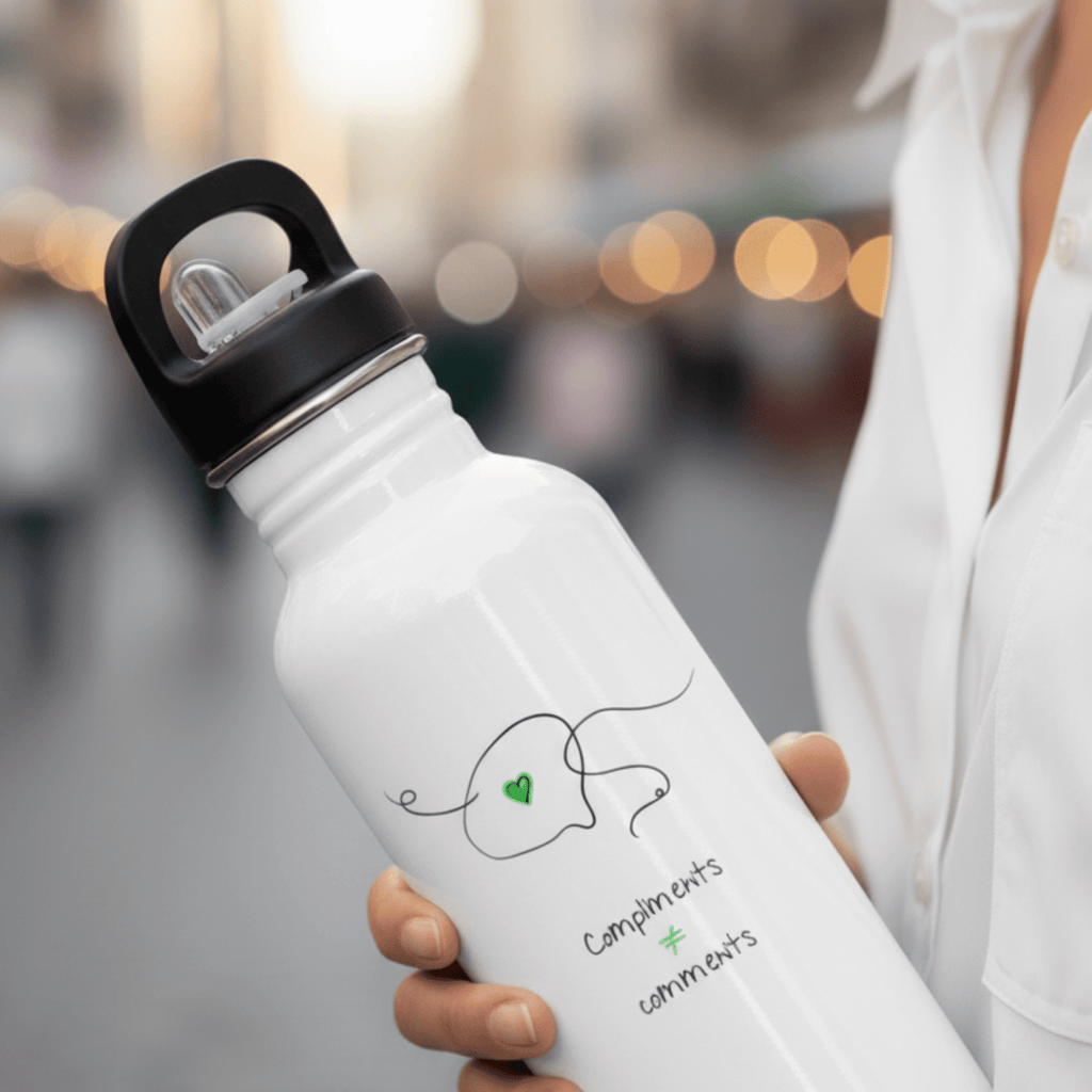 No Shit Shirts - Trinkflasche: Compliments ≠ comments. - Mansplaining - basic