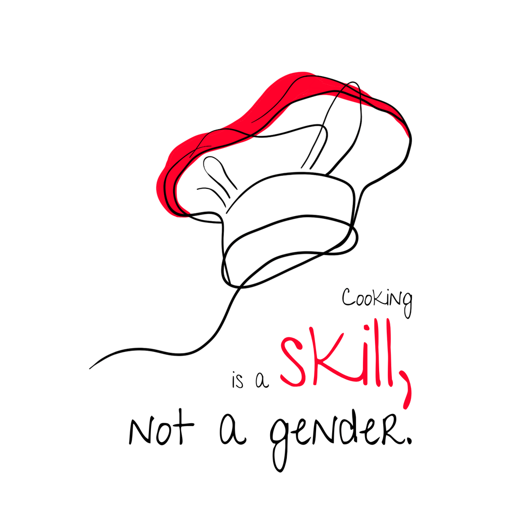 No Shit Shirts - Trinkflasche: Cooking is a skill, not a gender. - Gender Roles - basic