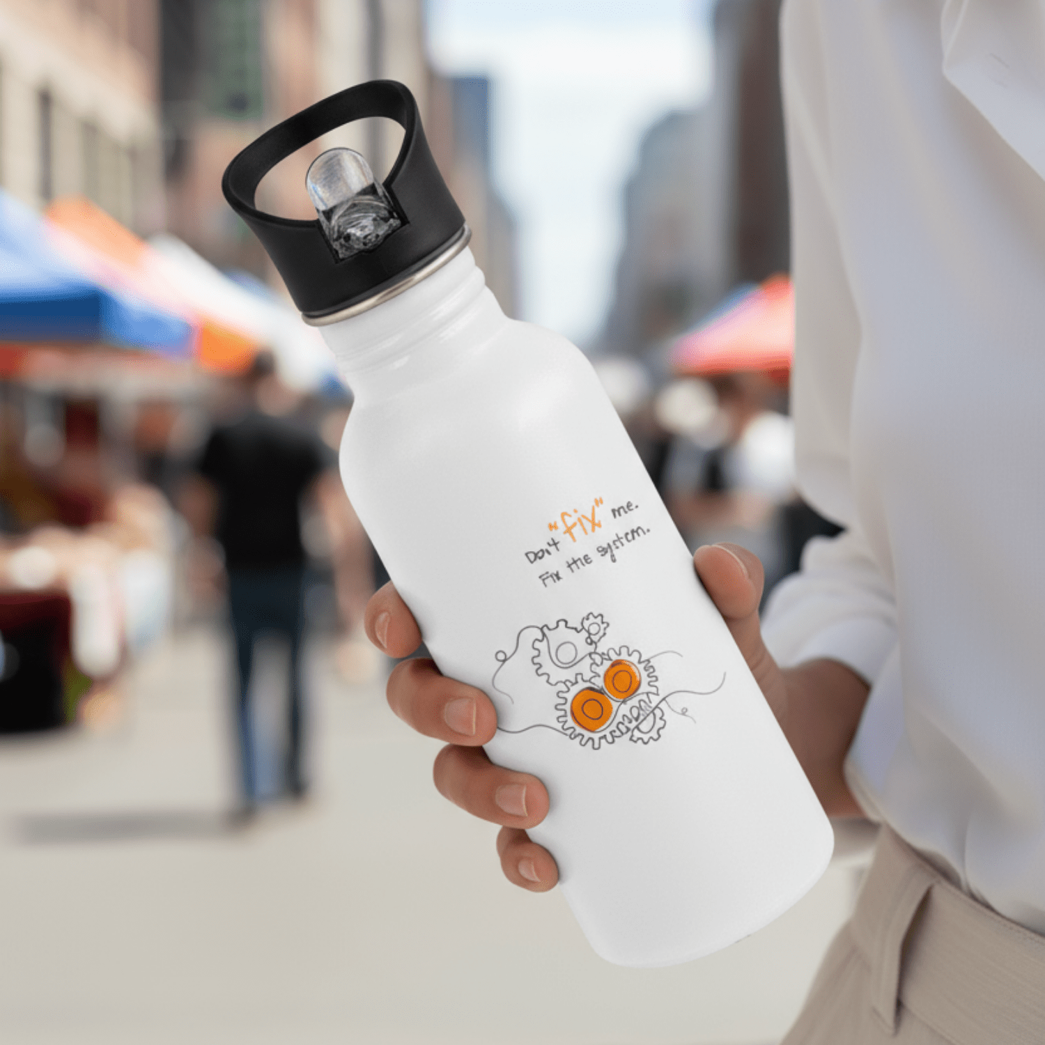 No Shit Shirts - Trinkflasche: Don’t “fix” me. Fix the system. - Society & Patriarchy - basic