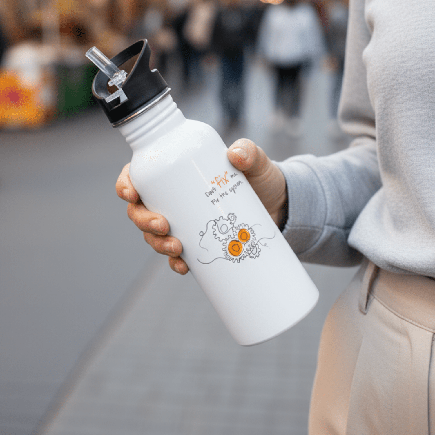 No Shit Shirts - Trinkflasche: Don’t “fix” me. Fix the system. - Society & Patriarchy - basic