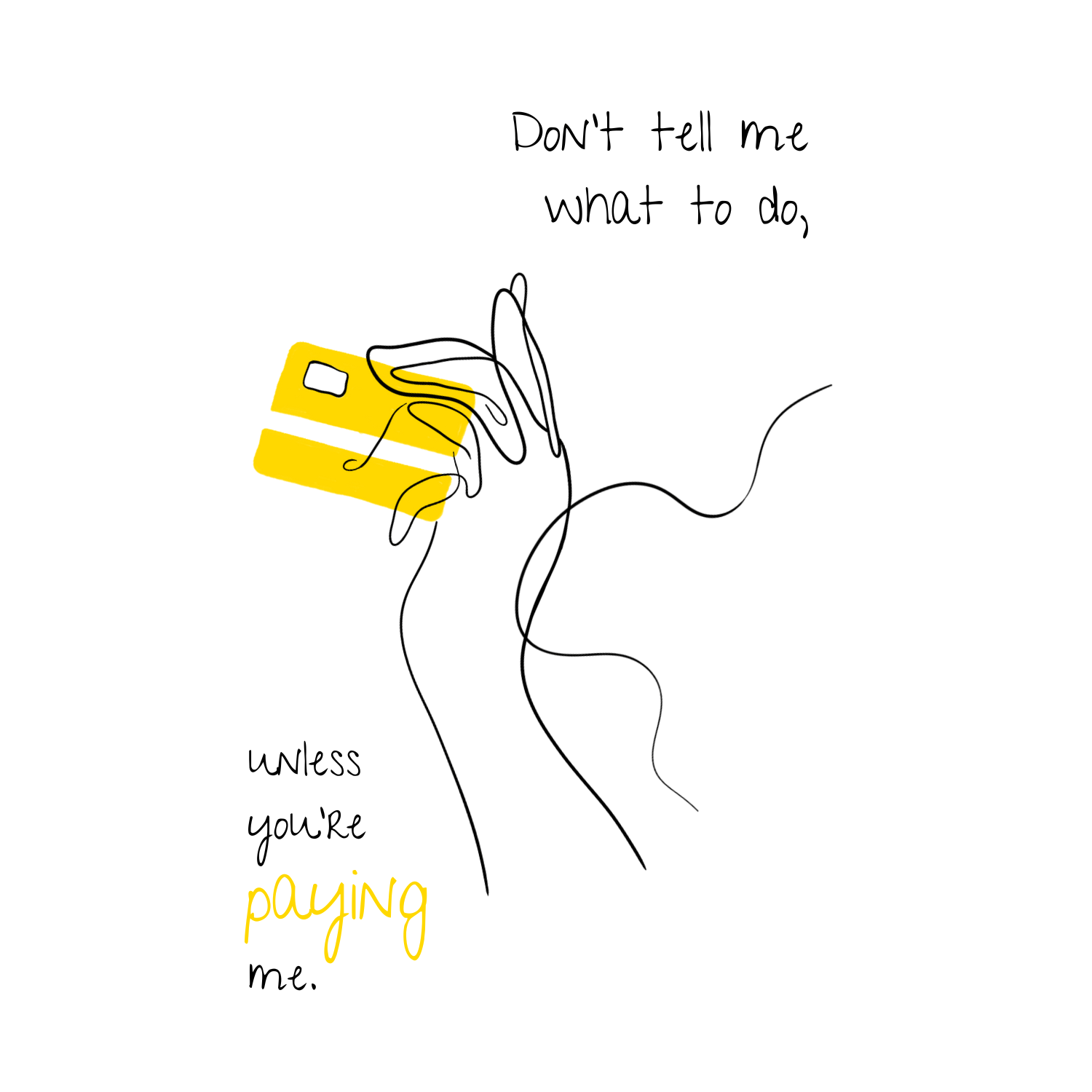 No Shit Shirts - Trinkflasche: Don’t tell me what to do, unless you’re paying me - Mansplaining - basic