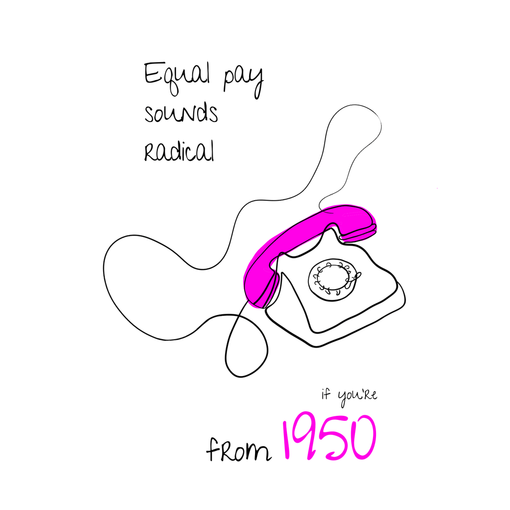 No Shit Shirts - Trinkflasche: Equal pay sounds radical… if you’re from 1950. - Equal Pay - basic