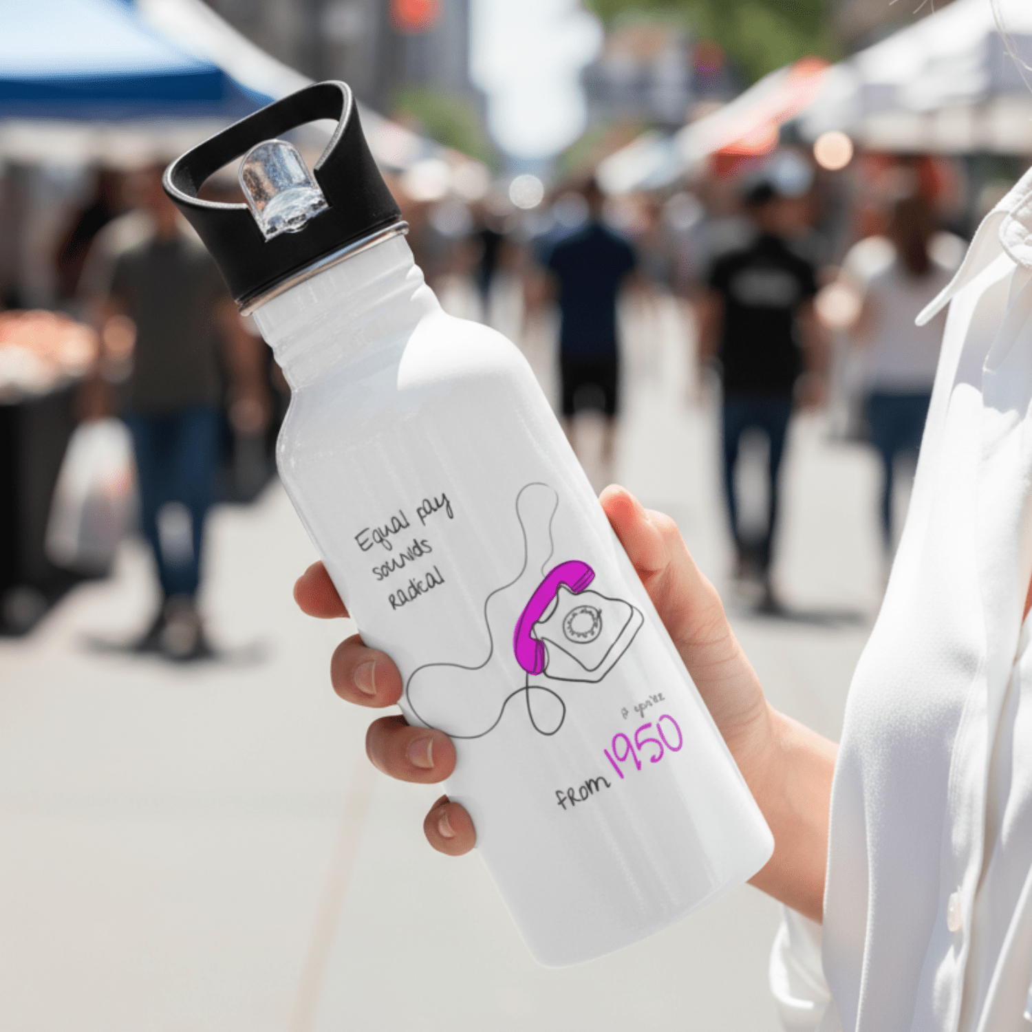 No Shit Shirts - Trinkflasche: Equal pay sounds radical… if you’re from 1950. - Equal Pay - basic