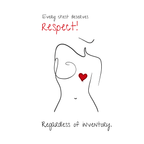 No Shit Shirts - Trinkflasche: Every chest deserves respect. Regardless of inventory. - Body & Autonomy & Sexism - basic