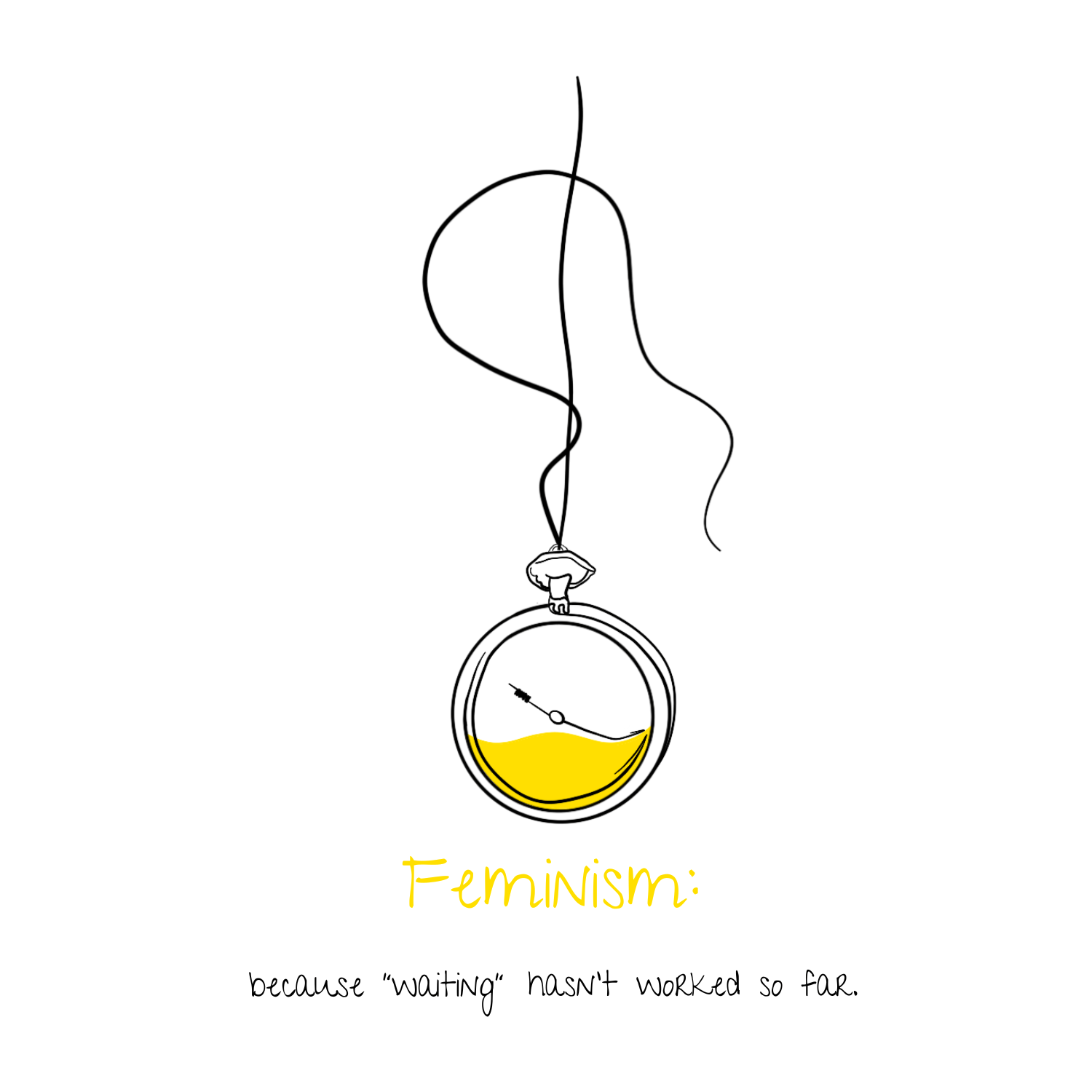 No Shit Shirts - Trinkflasche: Feminism: because “waiting” hasn’t worked so far - Society & Patriarchy - basic
