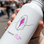 No Shit Shirts - Trinkflasche: Feminist AF - Society & Patriarchy - basic