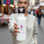 No Shit Shirts - Trinkflasche: Feminist AF - Society & Patriarchy - basic