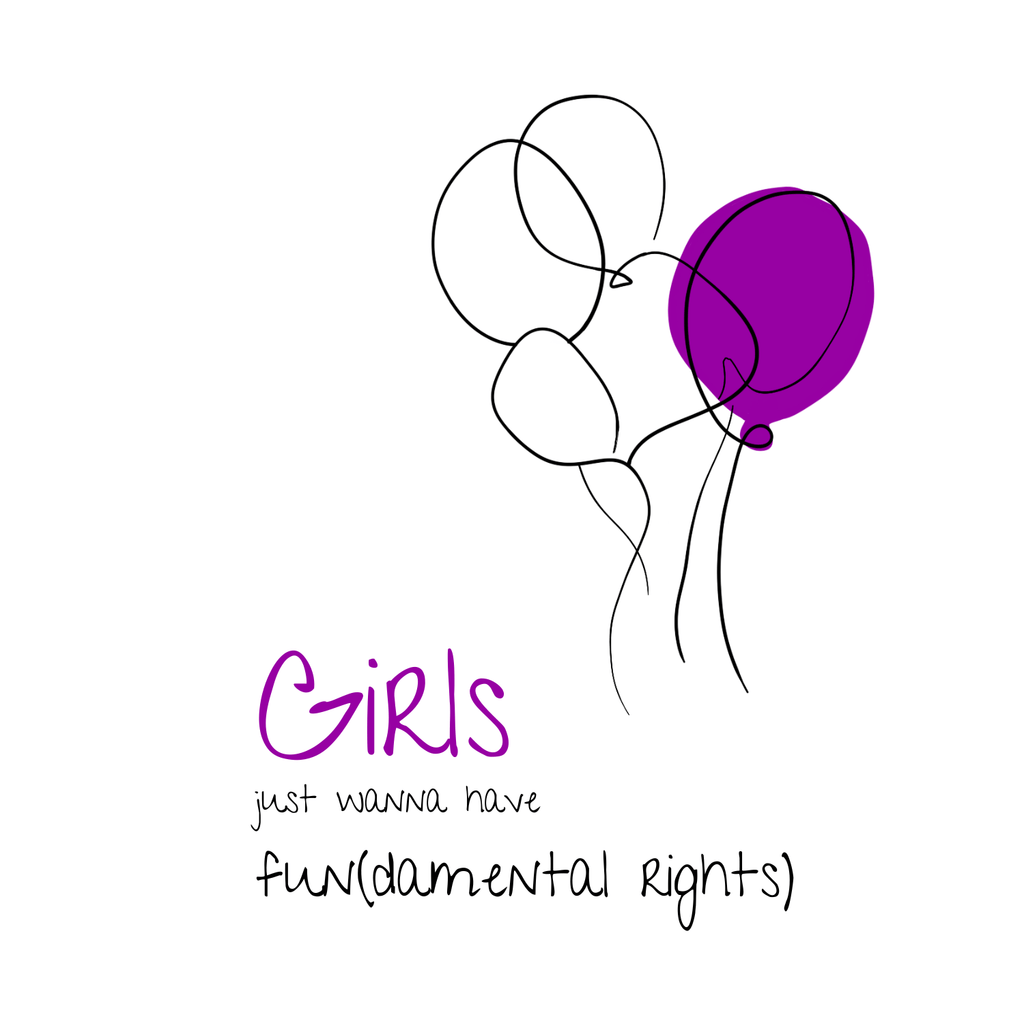 No Shit Shirts - Trinkflasche: Girls just wanna have fun(damental rights) - Society & Patriarchy - basic