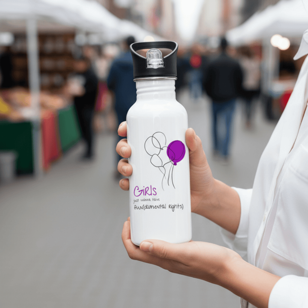 No Shit Shirts - Trinkflasche: Girls just wanna have fun(damental rights) - Society & Patriarchy - basic