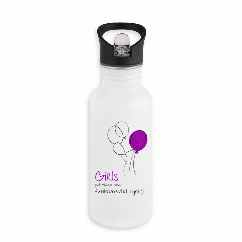 No Shit Shirts - Trinkflasche: Girls just wanna have fun(damental rights) - Society & Patriarchy - basic