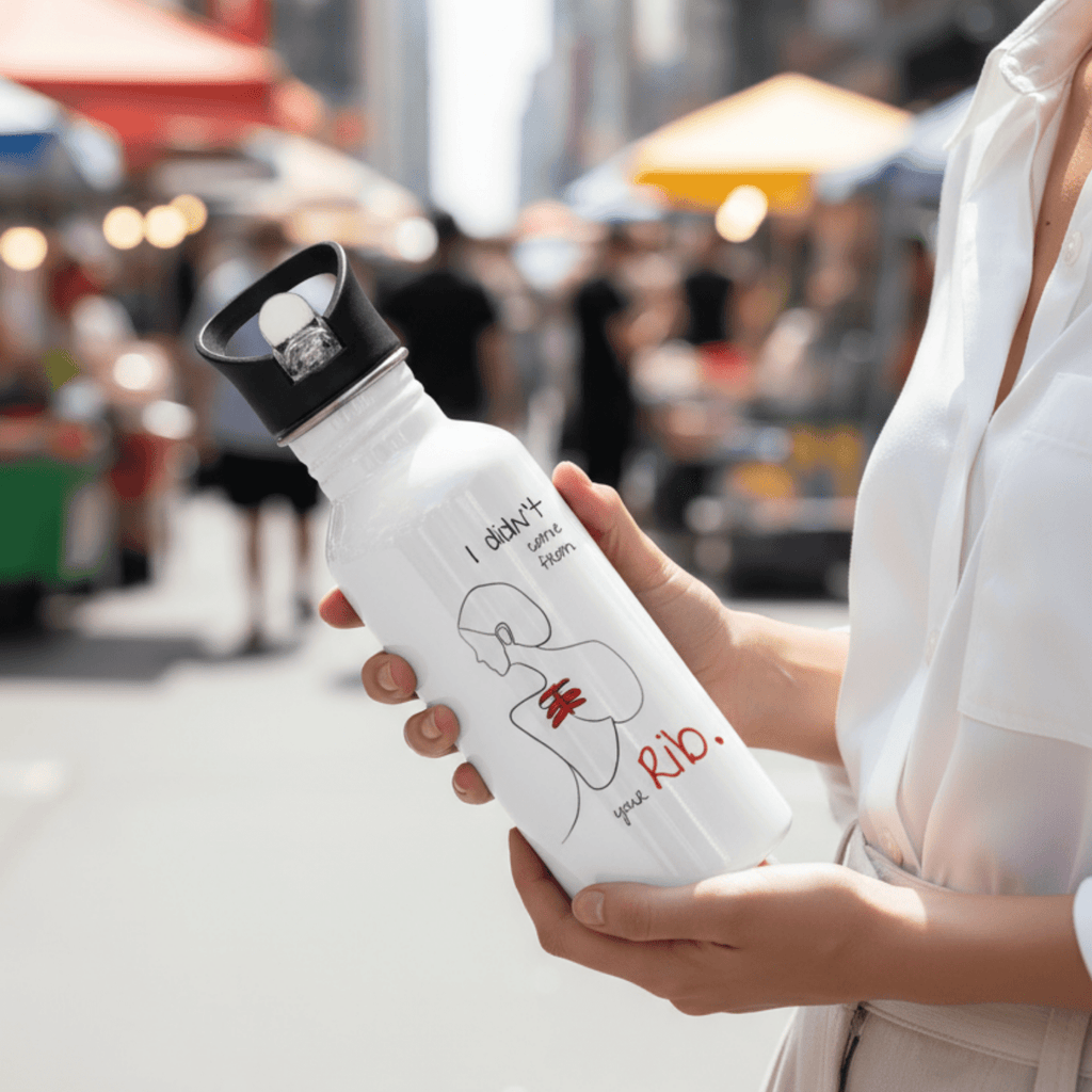 No Shit Shirts - Trinkflasche: I didn’t come from your rib. - Body & Autonomy & Sexism - basic