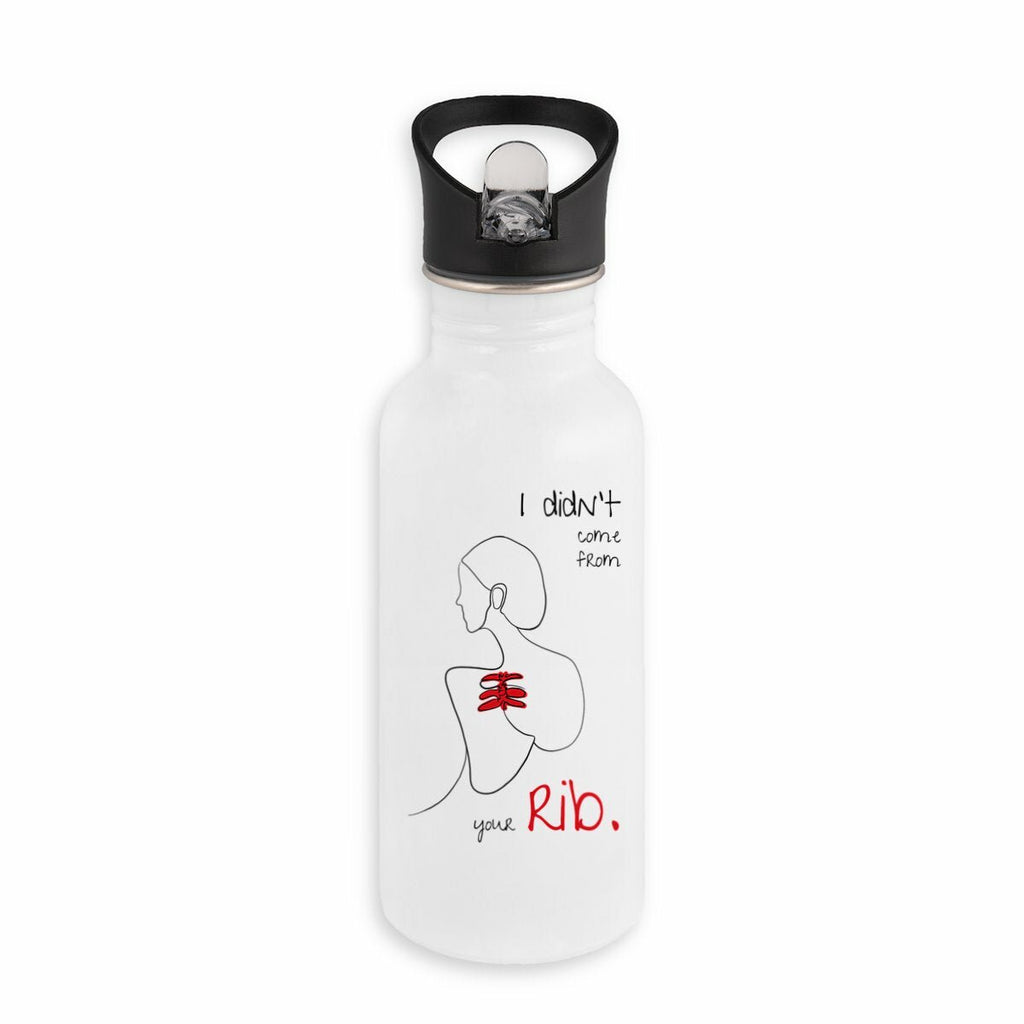 No Shit Shirts - Trinkflasche: I didn’t come from your rib. - Body & Autonomy & Sexism - basic