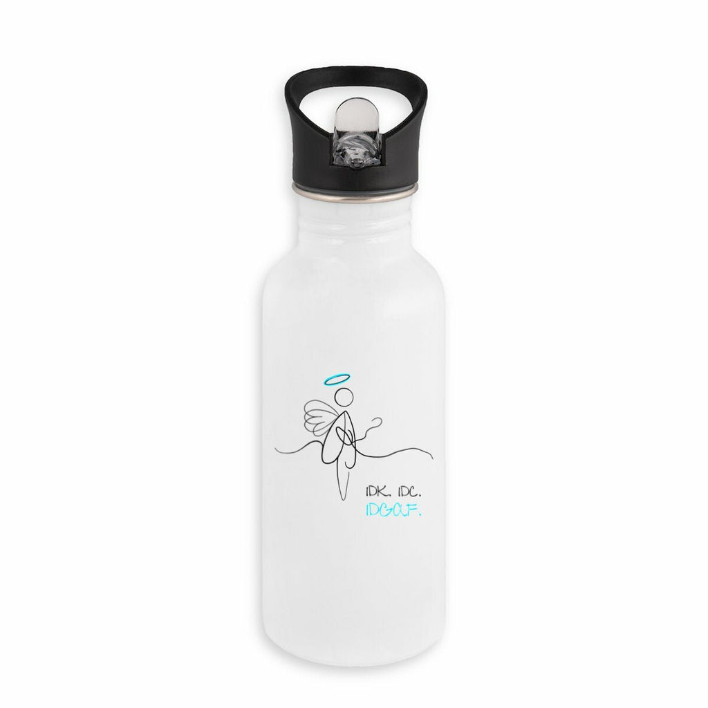 No Shit Shirts - Trinkflasche: IDK. IDC. IDGAF. - Society & Patriarchy - basic