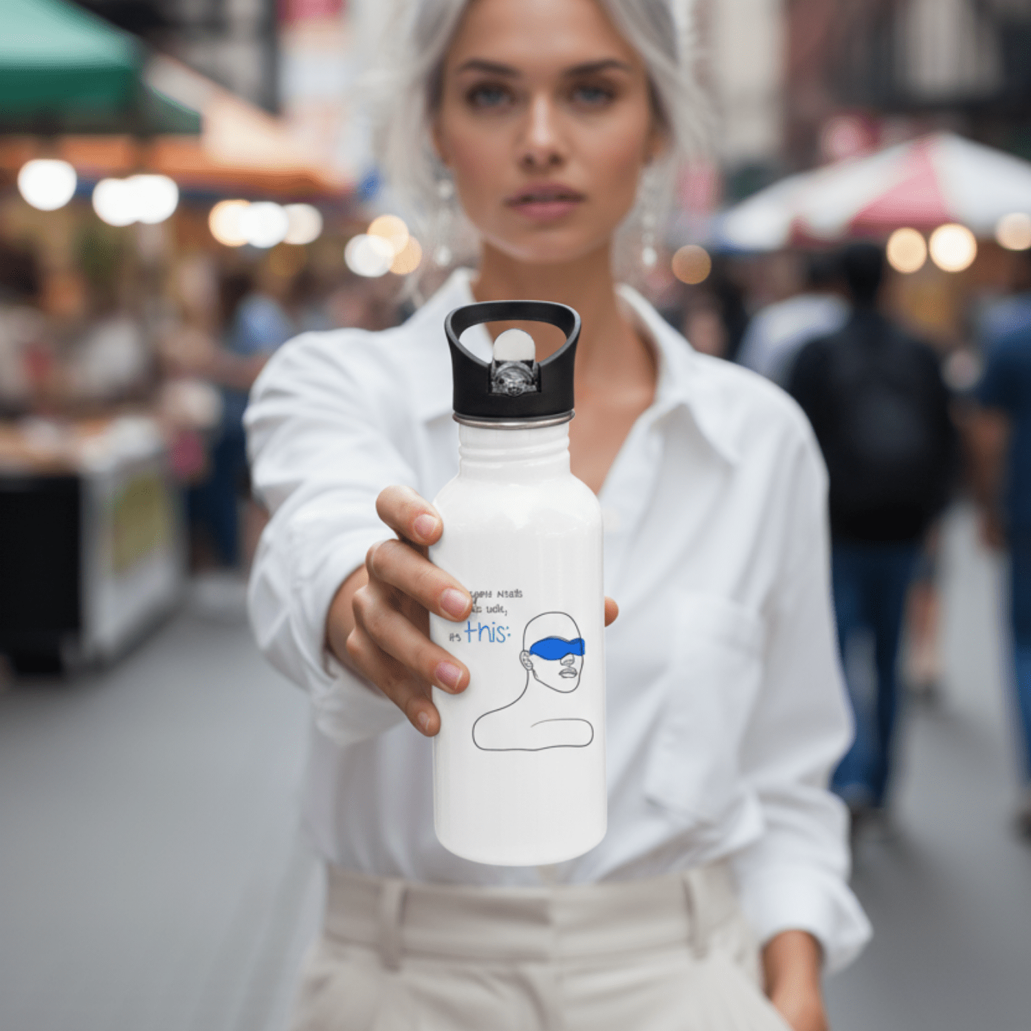 No Shit Shirts - Trinkflasche: If anyone needs a dress code, it’s this: - Mansplaining - basic