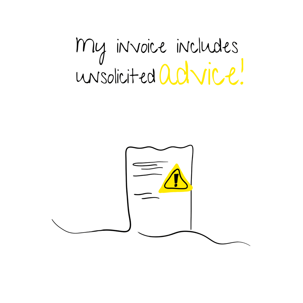 No Shit Shirts - Trinkflasche: My invoice includes unsolicited advice. - Mansplaining - basic