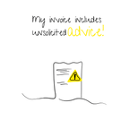 No Shit Shirts - Trinkflasche: My invoice includes unsolicited advice. - Mansplaining - basic