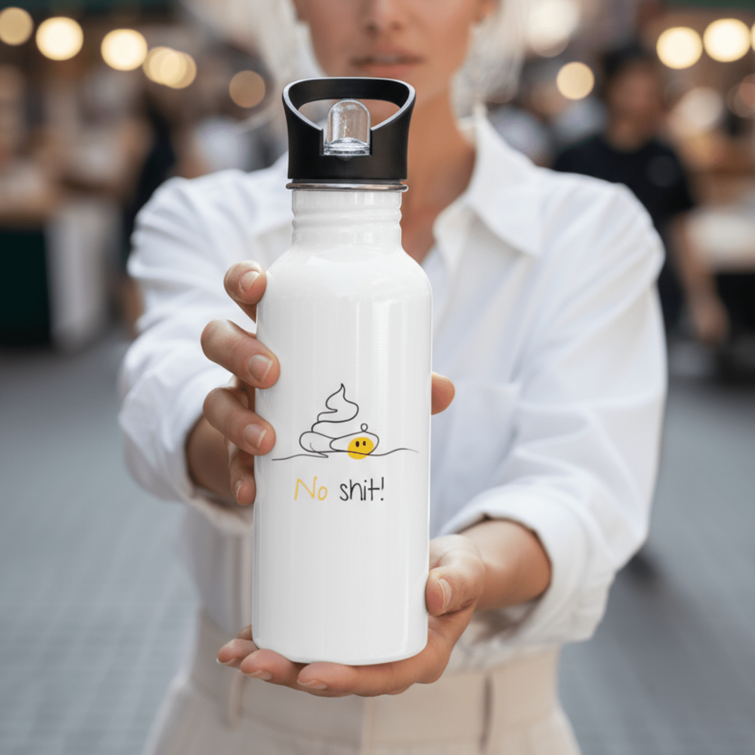 No Shit Shirts - Trinkflasche: No Shit! - Society & Patriarchy - basic