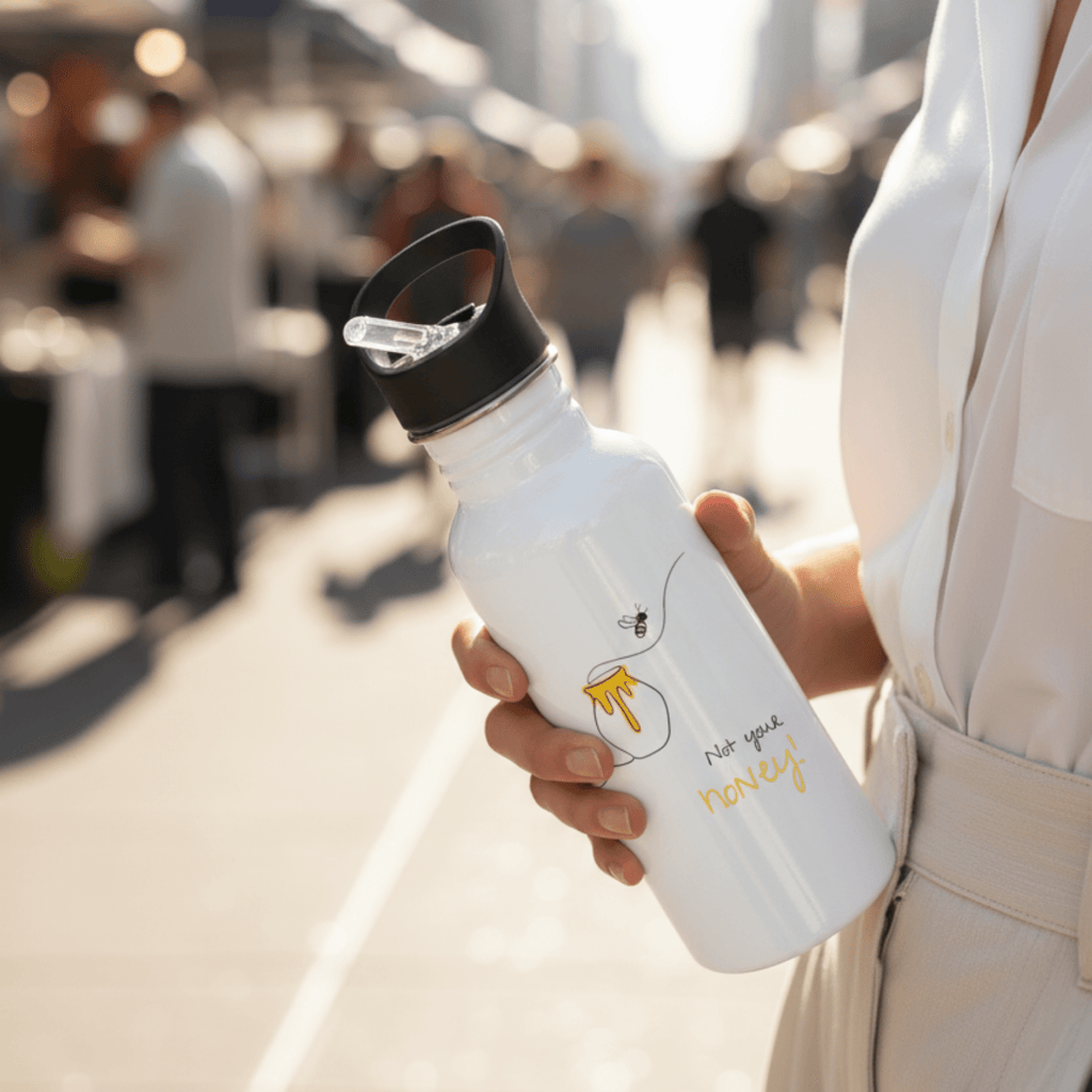 No Shit Shirts - Trinkflasche: Not your honey - Body & Autonomy & Sexism - basic