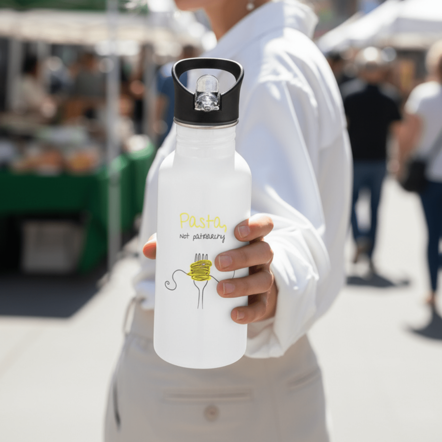 No Shit Shirts - Trinkflasche: Pasta, not patriarchy - Society & Patriarchy - basic