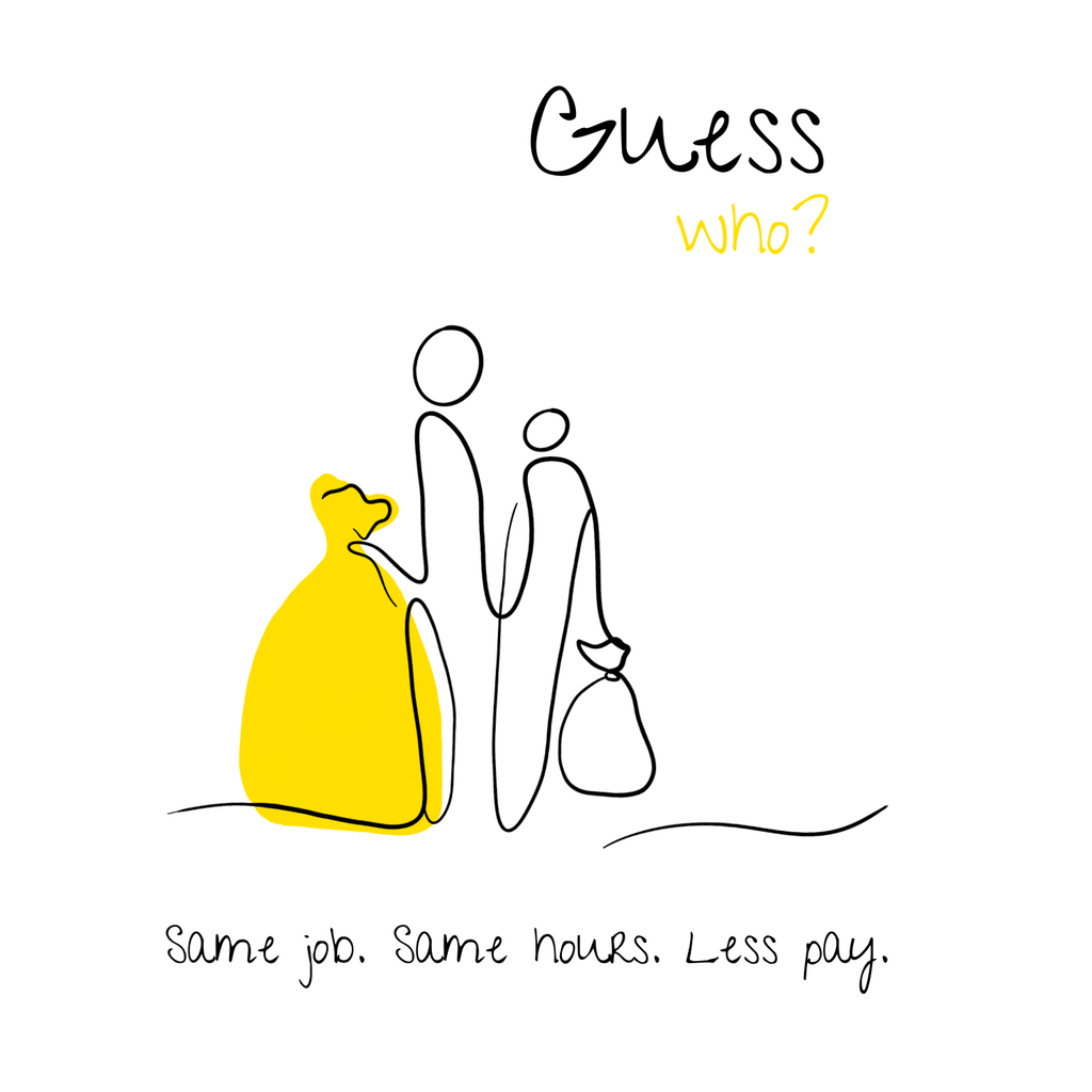 No Shit Shirts - Trinkflasche: Same job. Same hours. Less pay. Guess who? - Equal Pay - basic