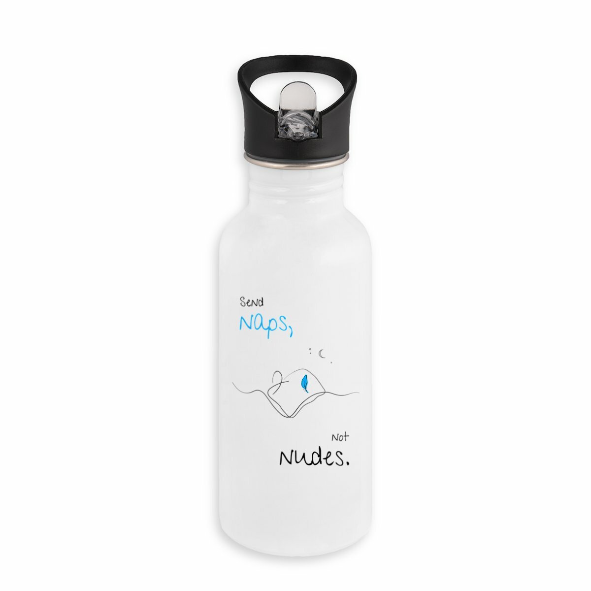 No Shit Shirts - Trinkflasche: Send Naps, Not Nudes - Body & Autonomy & Sexism - basic