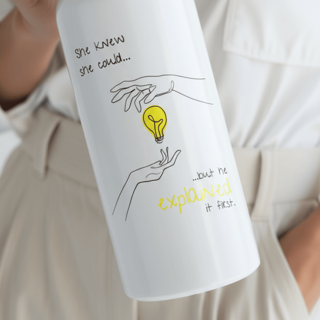 No Shit Shirts - Trinkflasche: She knew she could, but he explained it first. - Mansplaining - basic