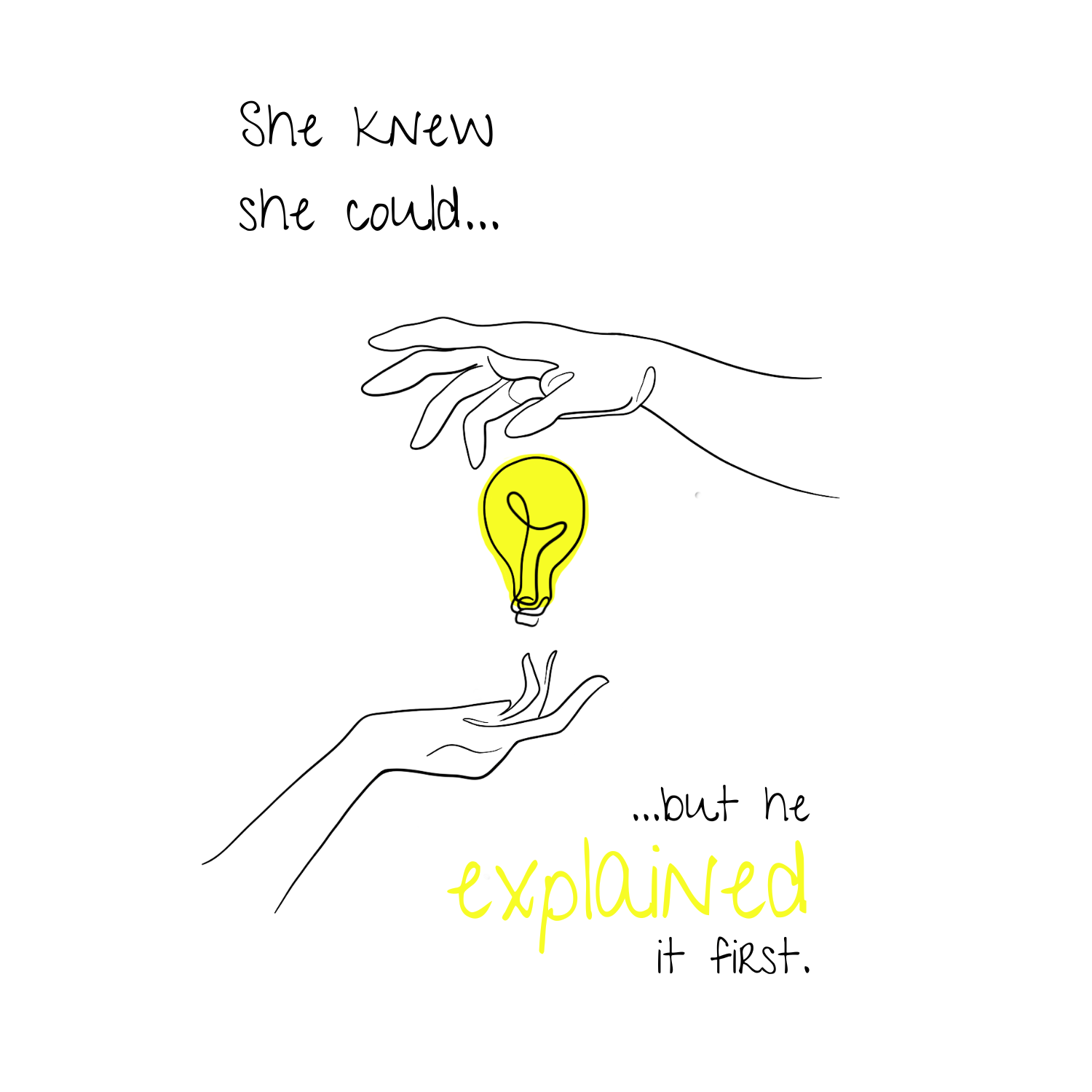 No Shit Shirts - Trinkflasche: She knew she could, but he explained it first. - Mansplaining - basic