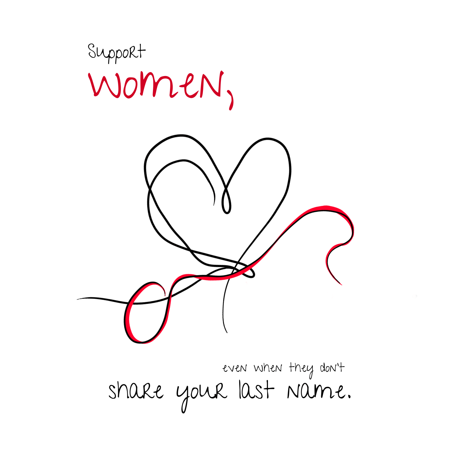 No Shit Shirts - Trinkflasche: Support women, even when they don’t share your last name. - Society & Patriarchy - basic