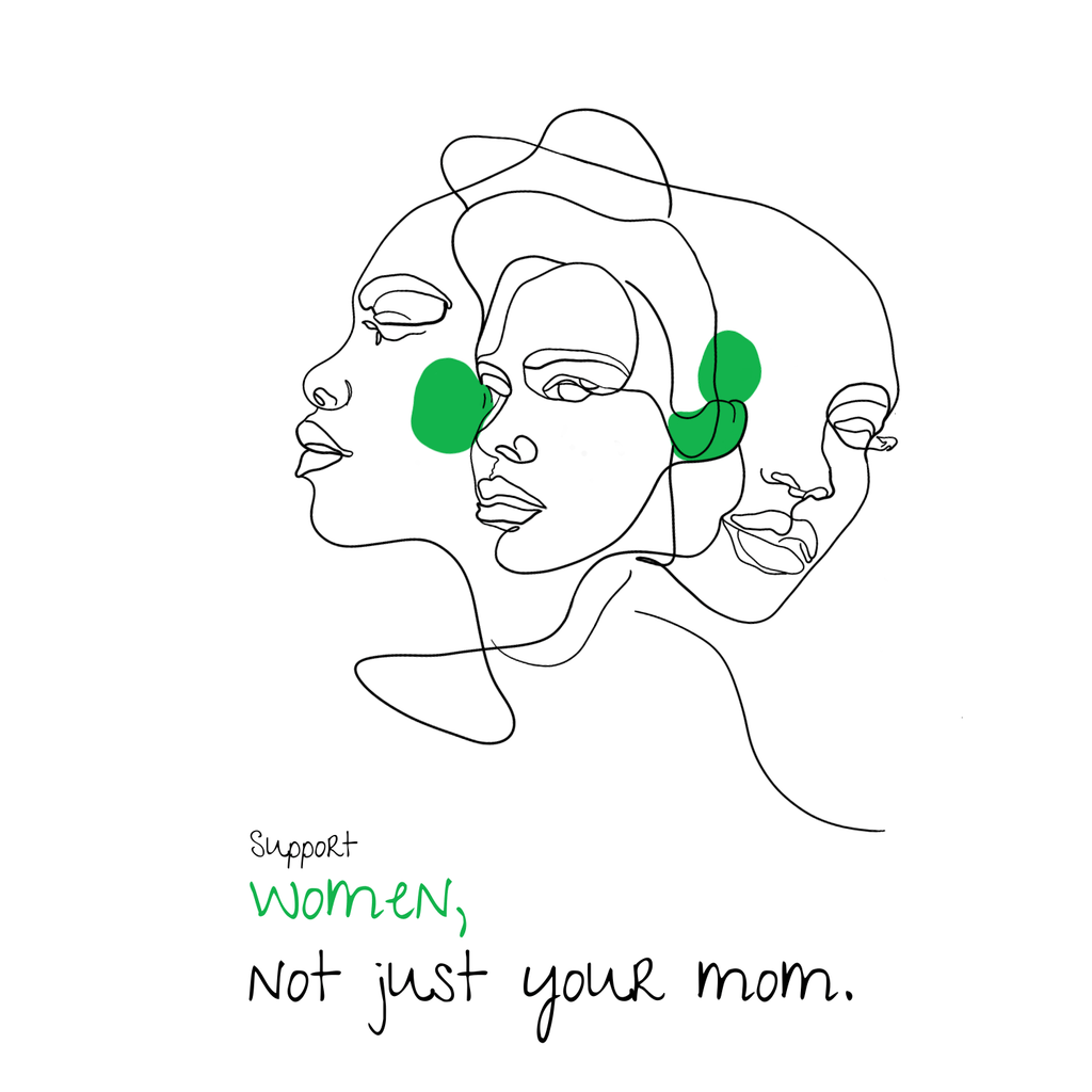 No Shit Shirts - Trinkflasche: Support women. Not just your mom - Society & Patriarchy - basic