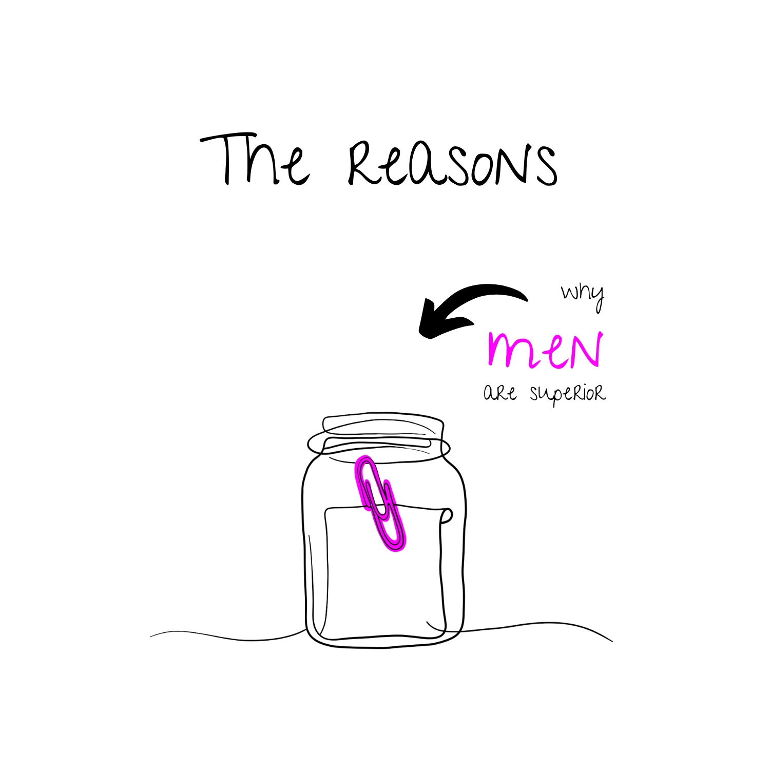 No Shit Shirts - Trinkflasche: The reasons why men are superior: - Gender Roles - basic