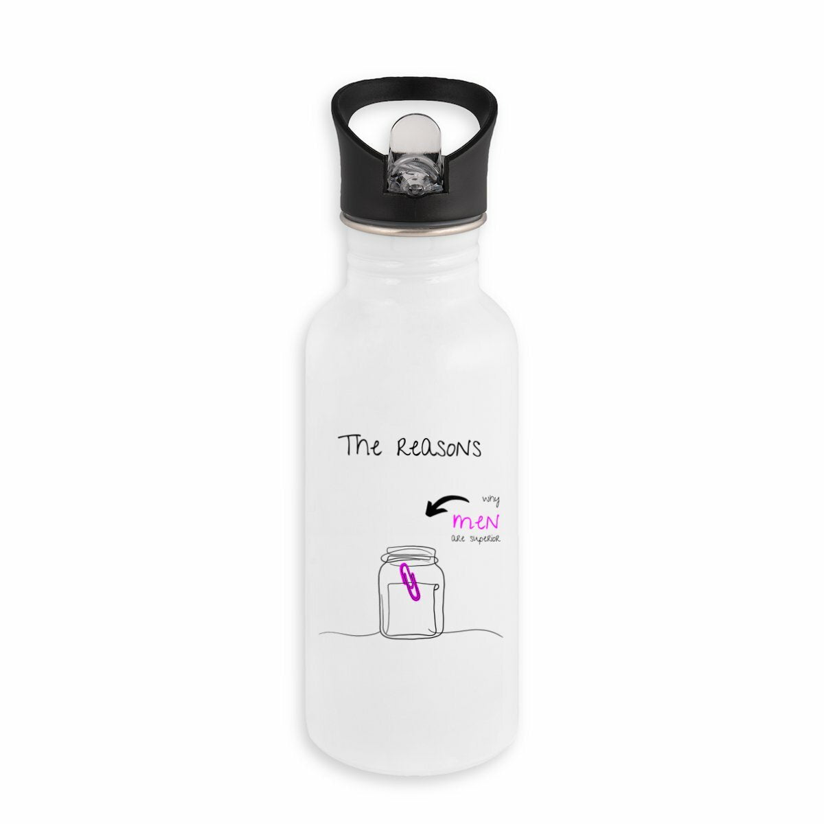 No Shit Shirts - Trinkflasche: The reasons why men are superior: - Gender Roles - basic