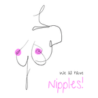 No Shit Shirts - Trinkflasche: We all have nipples! - Body & Autonomy & Sexism - basic