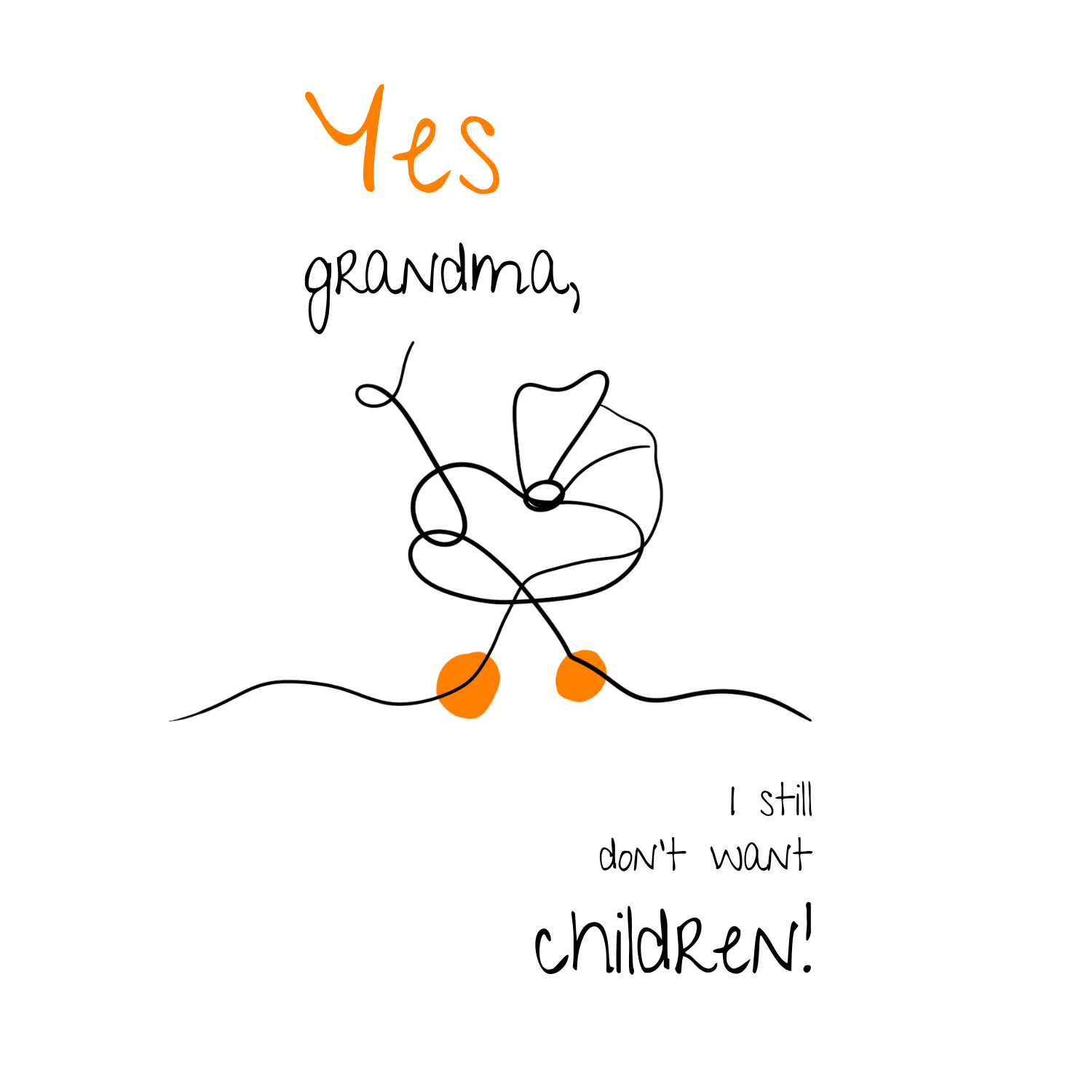 No Shit Shirts - Trinkflasche: Yes, grandma, I still don’t want children - Gender Roles - basic