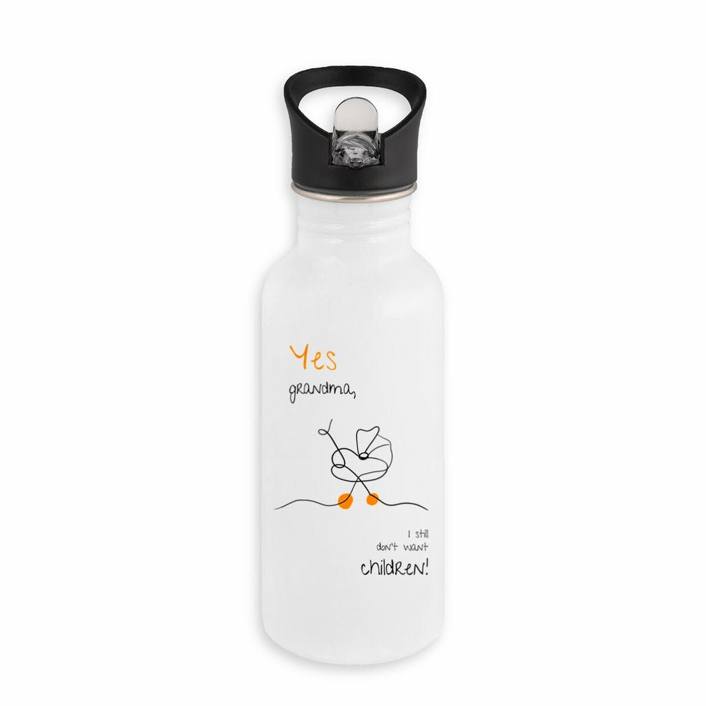 No Shit Shirts - Trinkflasche: Yes, grandma, I still don’t want children - Gender Roles - basic