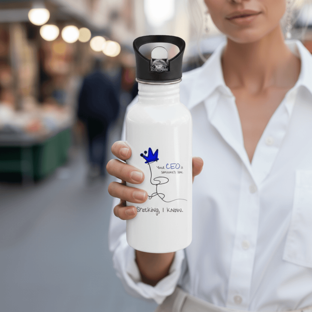 No Shit Shirts - Trinkflasche: Your CEO is someone’s son. Shocking, I know. - Equal Pay - basic